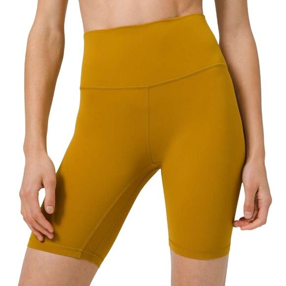 Lululemon Align Short 8" Gold Spice Size 4 Nulu Yoga Biker Shorts EUC - Picture 2 of 7
